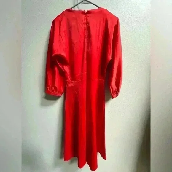 Express x Lady Gang Satin A-Line Midi Dress - NWT, Women’s Size 4 - Picture 11 of 13